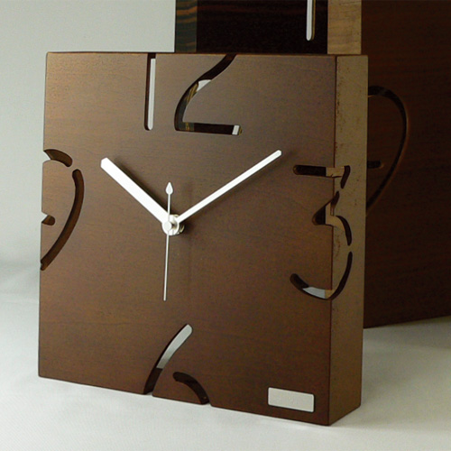 アートな木製時計/フラット