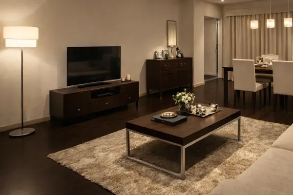 灯りを寛ぎモードに