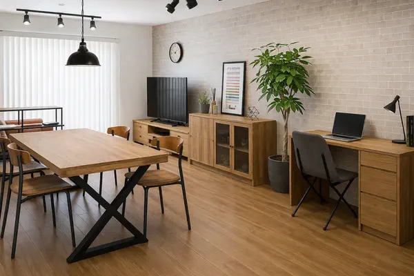 背の高いグリーンで華やかに