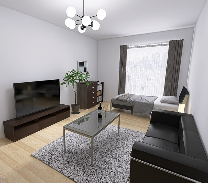 黒を基調としたシンプルモダン