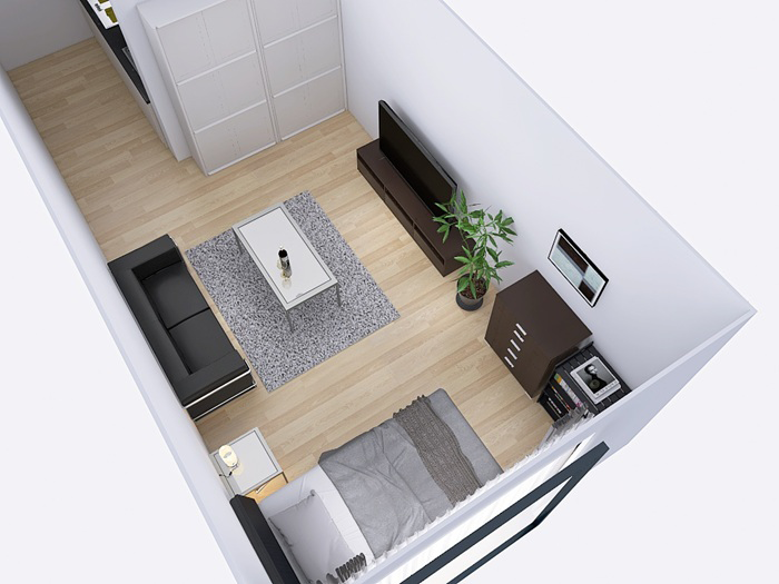 黒を基調としたシンプルモダン