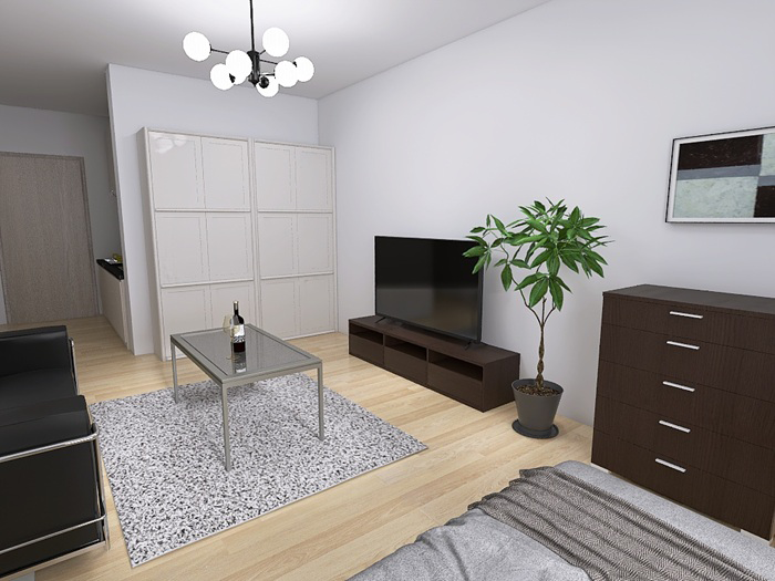 黒を基調としたシンプルモダン