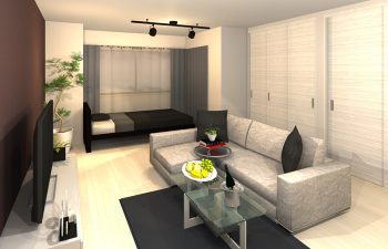 ワンルームのおしゃれな部屋 インテリアコーディネート